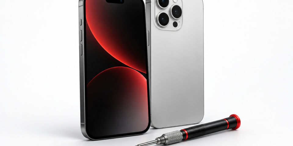 iPhone-style devices and precision screwdriver